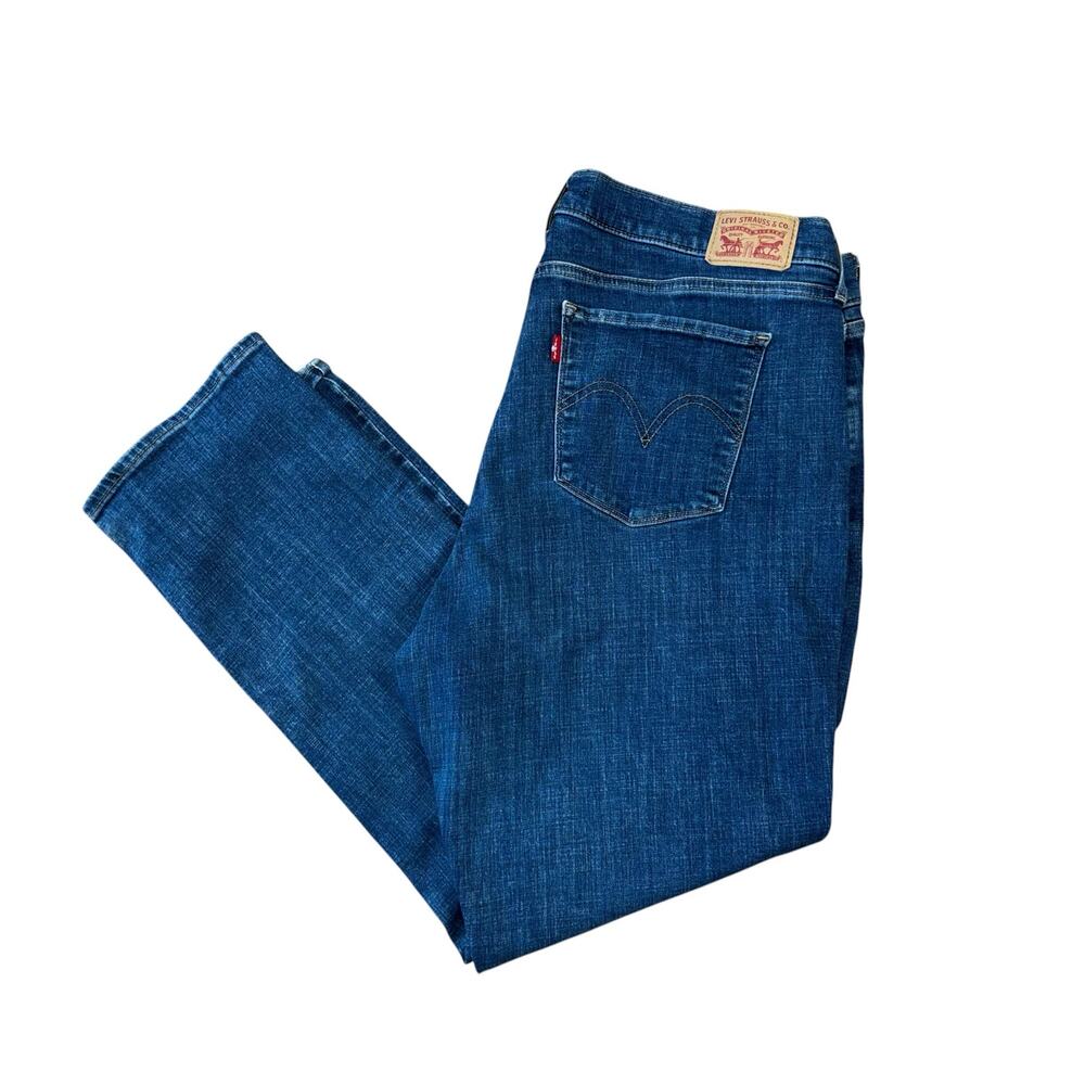 Levi’s Classic Straight Blue Denim Jean’s Women’s 34 Preppy Casual Western Pants